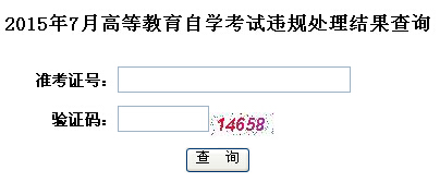 2015年7月湖北自开云kaiyun(中国)考试违规处理结果查询入口