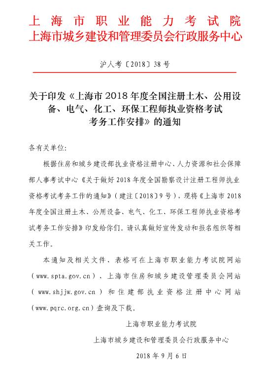 2018���Ϻ��������ע�Ṥ��ʦִҵ�ʸ��Ա���֪ͨ