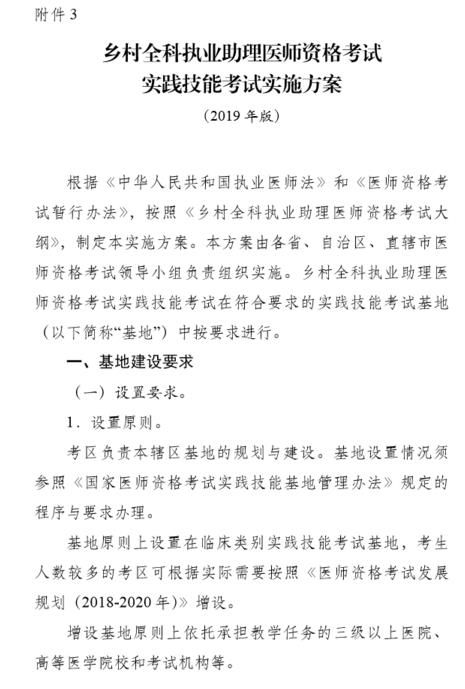 2019ȫִҵҽʦʸʵܿʵʩ