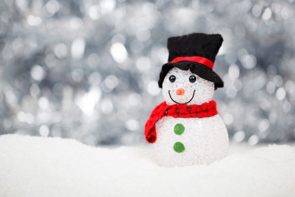 我还用冰给雪人做了一顶帽子,看着它虎头虎脑的样子真是可爱极了