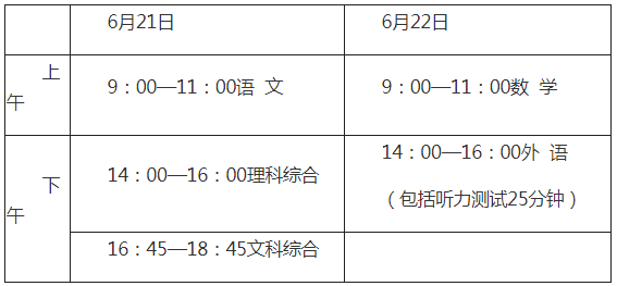河北邢台中考时间2021具体时间安排：6月21日-22日