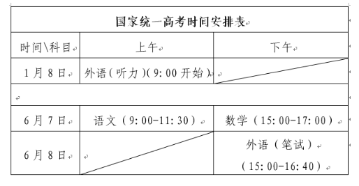 山东高考时间2021具体时间表