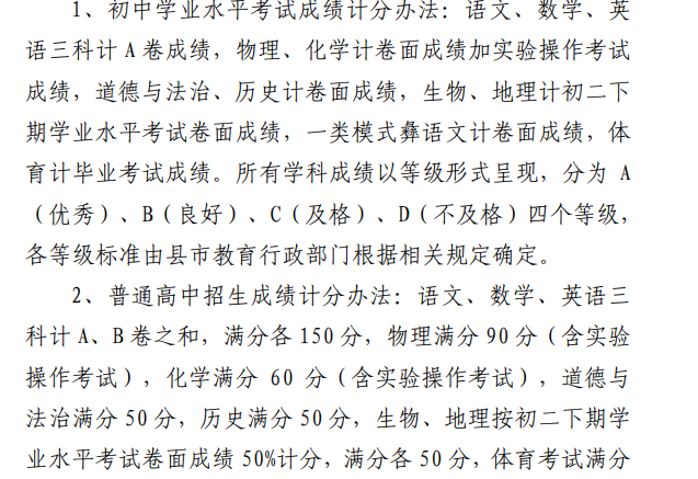 2021年四川凉山中考成绩6月23日公布中考分数线及分数段人数统计6月25