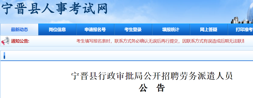 2024年河北邢台宁晋县行政审批局招聘工作人员31人（报名时间9月2日至9月6日）