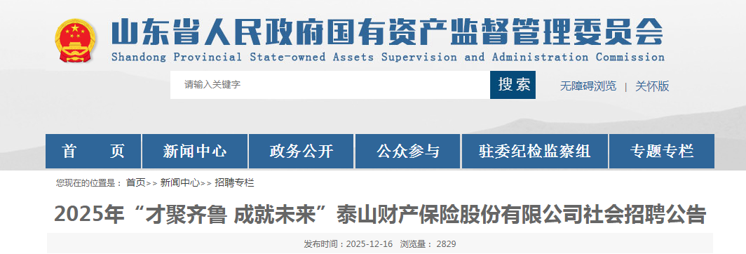 2025ɽ��̩ɽ�Ʋ����չɷ����޹�˾�����Ƹ3�˹���