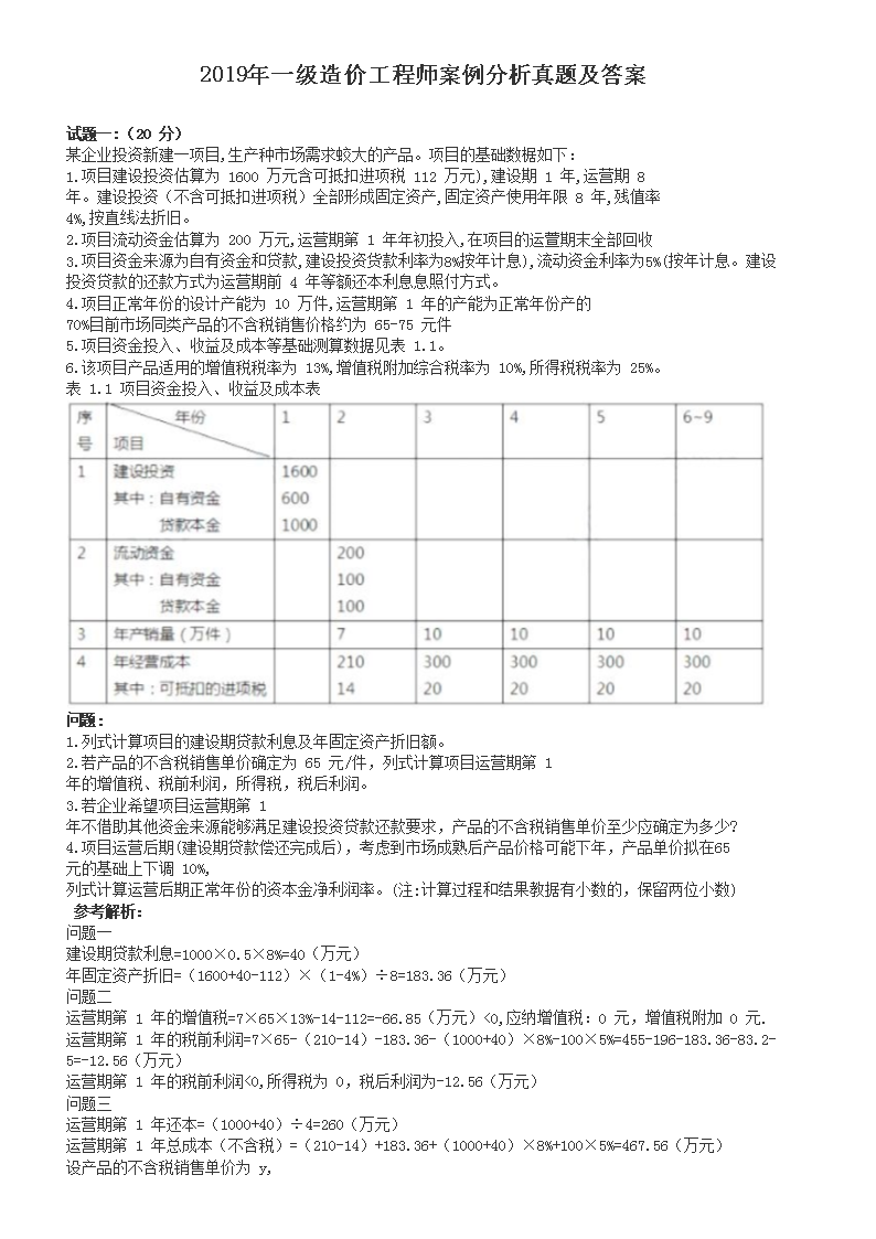 2019��һ����۹���ʦ�����������⼰��