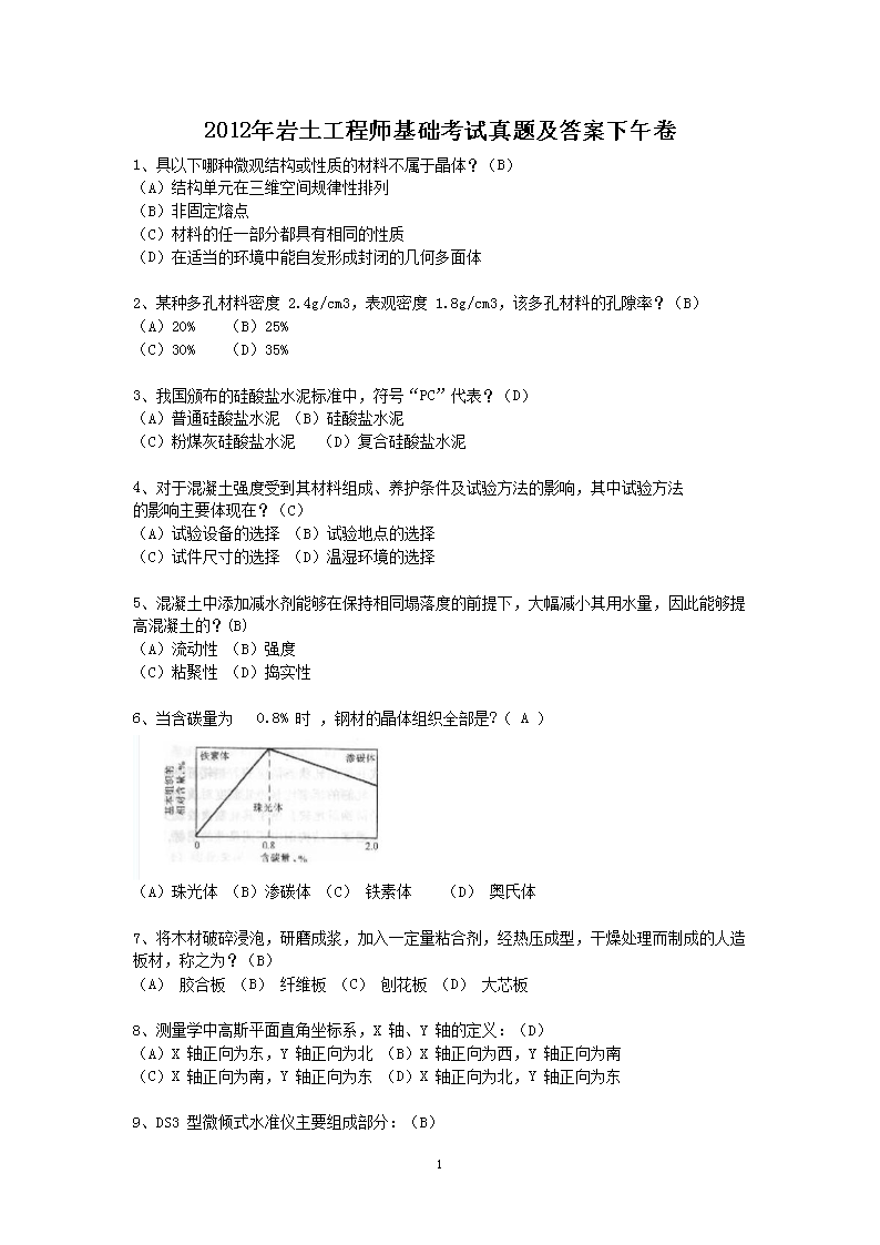 2012����������ʦ�����������⼰�������