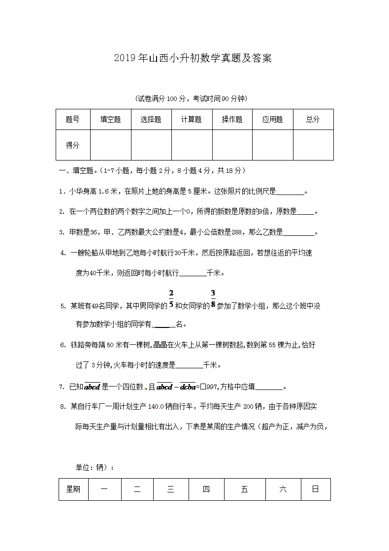 2019ɽС(sh)W(xu)}