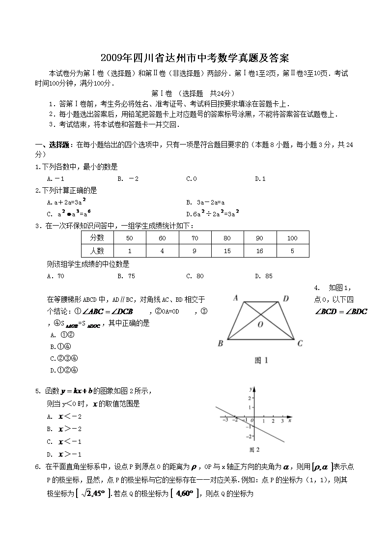 2009���Ĵ�ʡ�������п���ѧ���⼰��