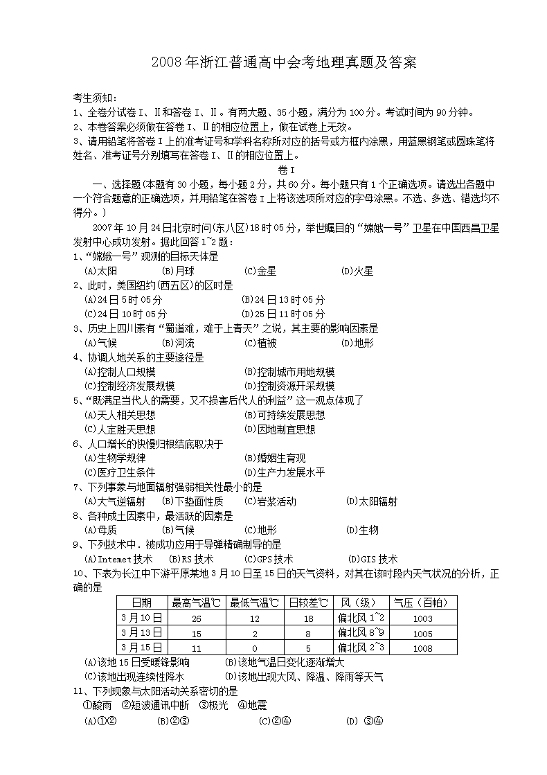 2008���㽭��ͨ���лῼ�������⼰��