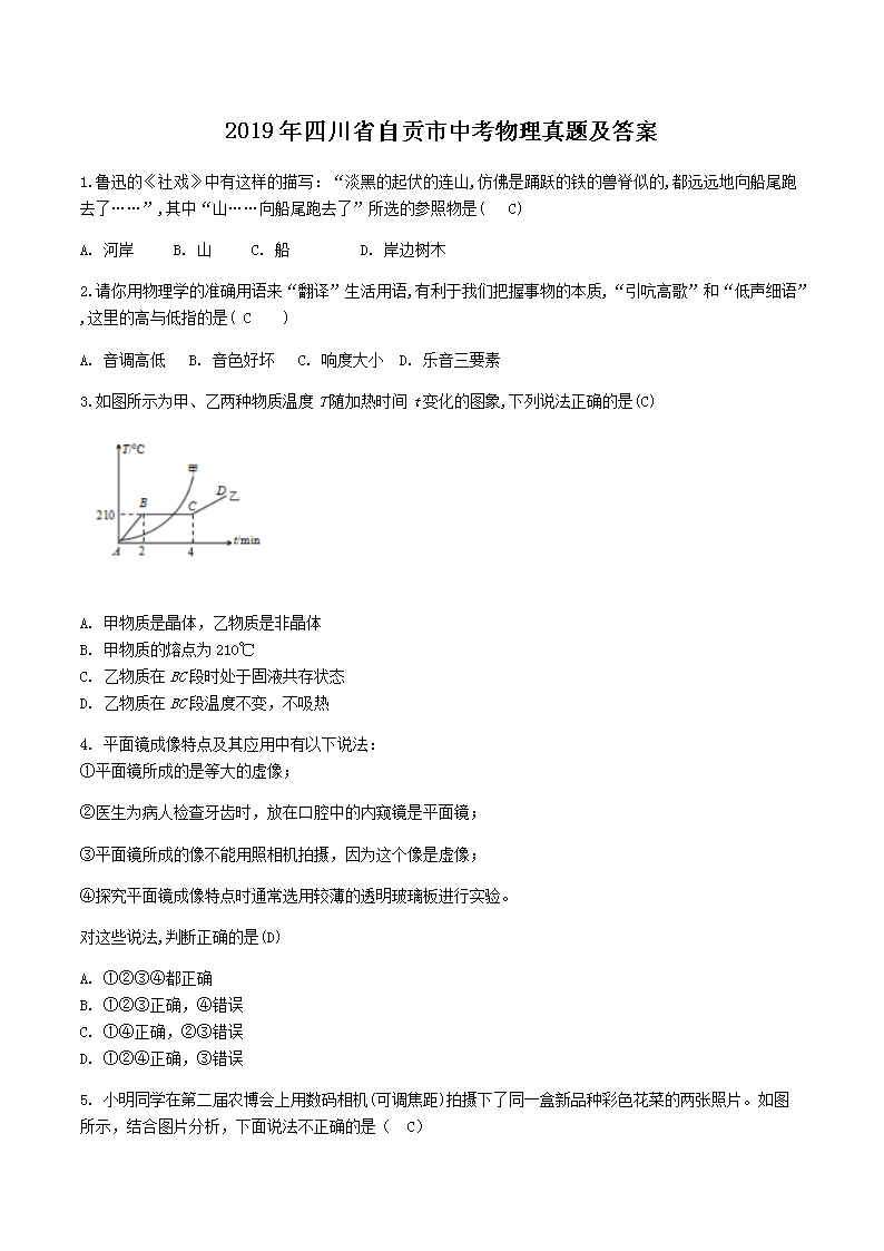 2019���Ĵ�ʡ�Թ����п��������⼰��