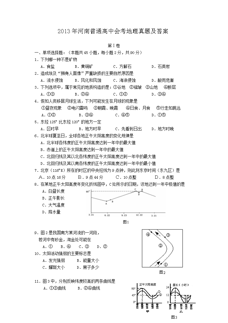 2013�������ͨ���лῼ�������⼰��