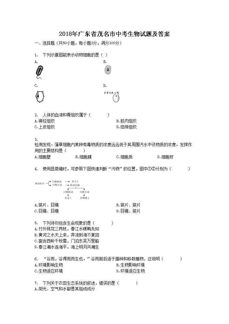 2018��㶫ʡï�����п��������⼰��