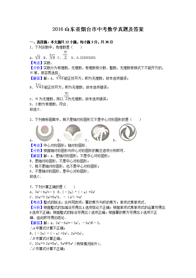 2016ɽ��ʡ��̨���п���ѧ���⼰��