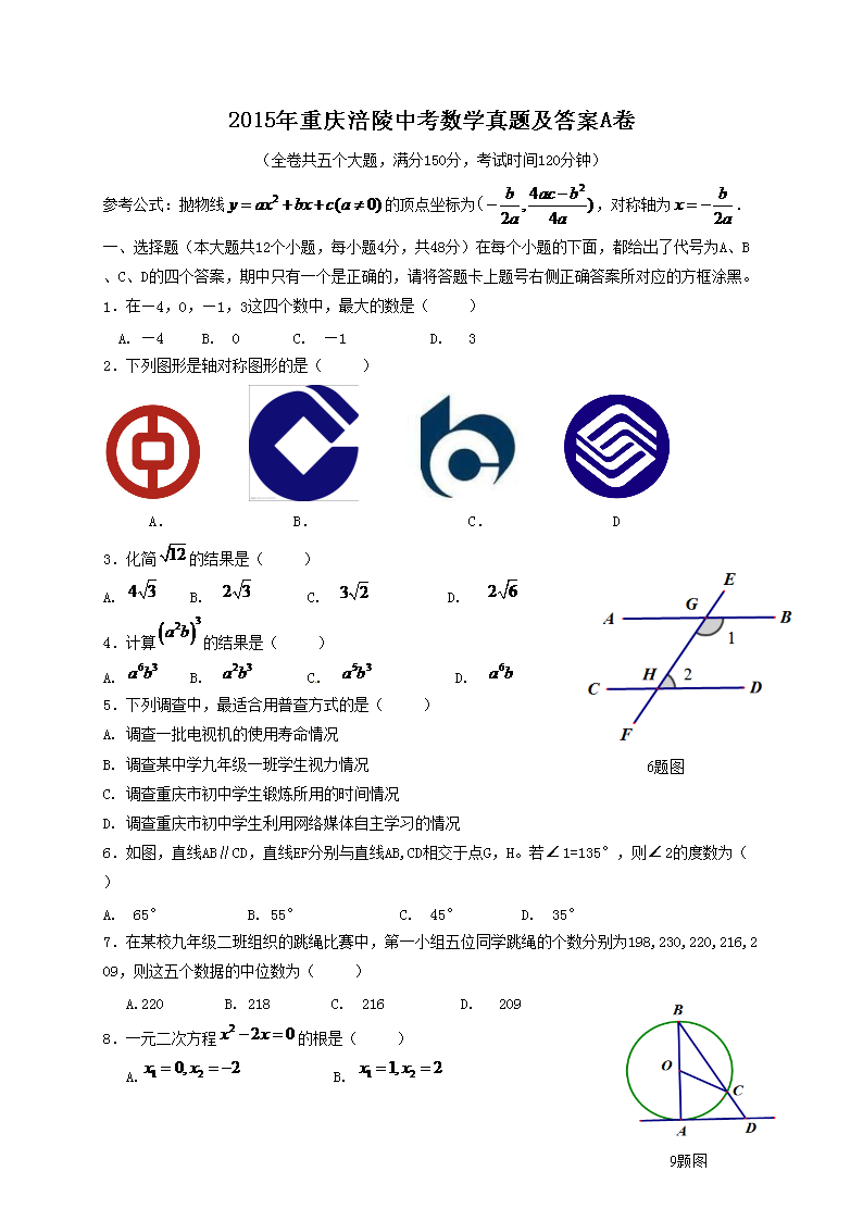 2015�����츢���п���ѧ���⼰��A��