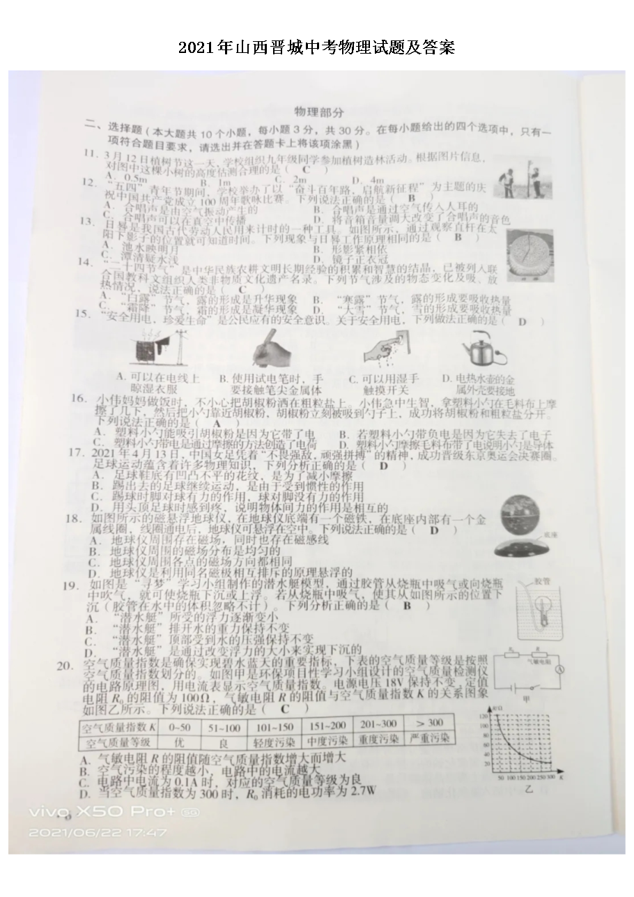 2021��ɽ�������п��������⼰��