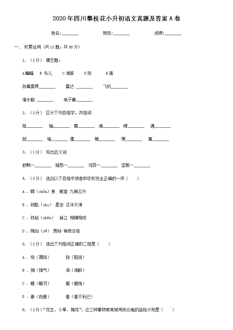 2020���Ĵ���֦��С�����������⼰��A��