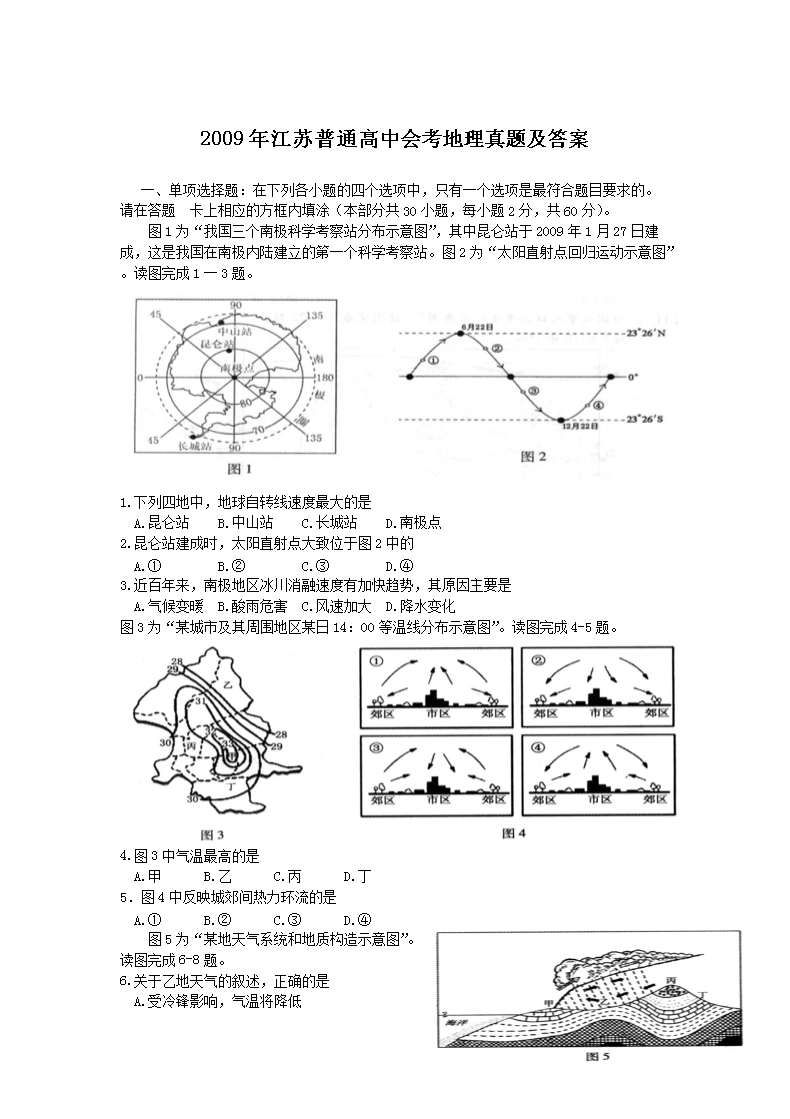 2009�꽭����ͨ���лῼ�������⼰��