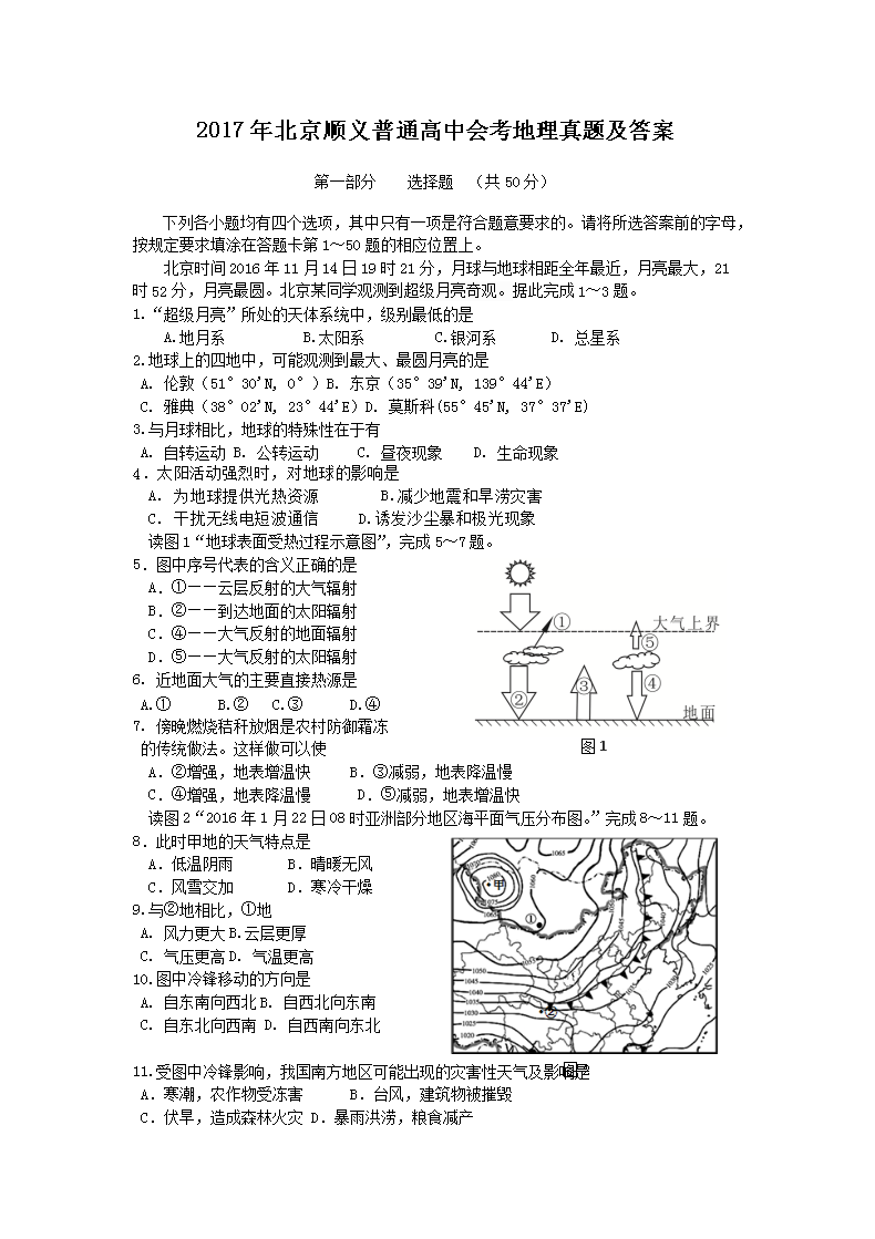 2017�걱��˳����ͨ���лῼ�������⼰��