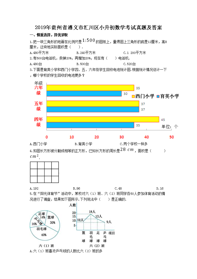 2019�����ʡ�����л㴨��С������ѧ�������⼰��