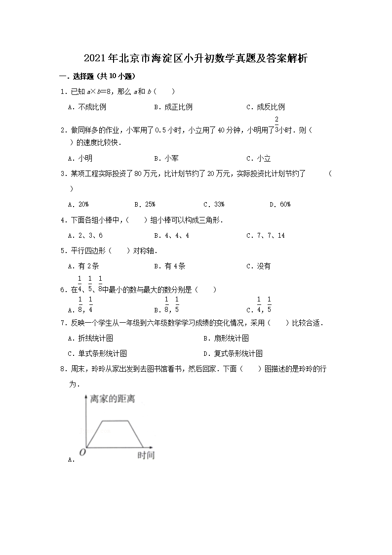 2021�걱���к�����С������ѧ���⼰�𰸽���