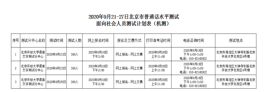 2021年北京普通話准考證打印時間北京普通話准考證打印入口