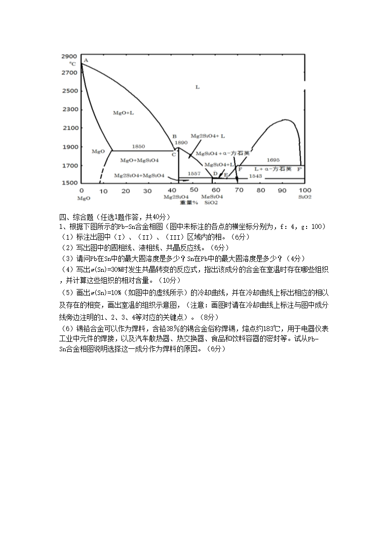 2015年广西桂林电子科技大学材料科学基础考研真题(B�?3.png