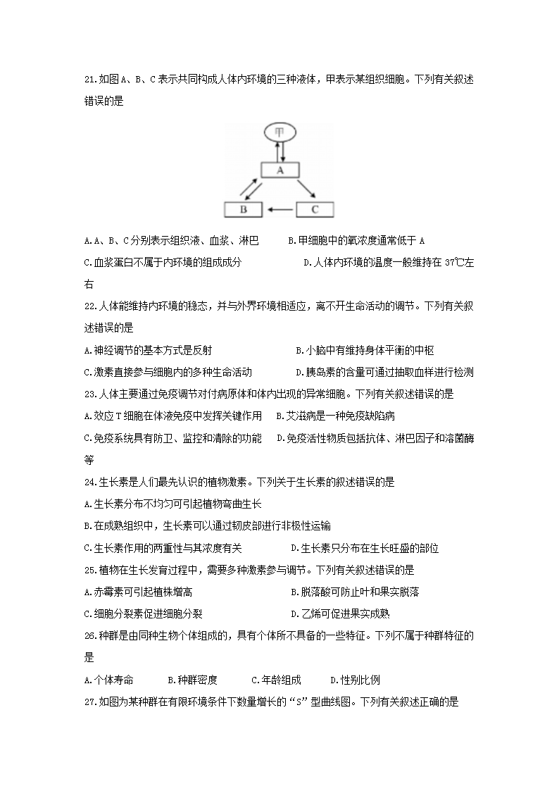 Removed_2021年陕西普通高中学业水平考试生物试题及答�?.png