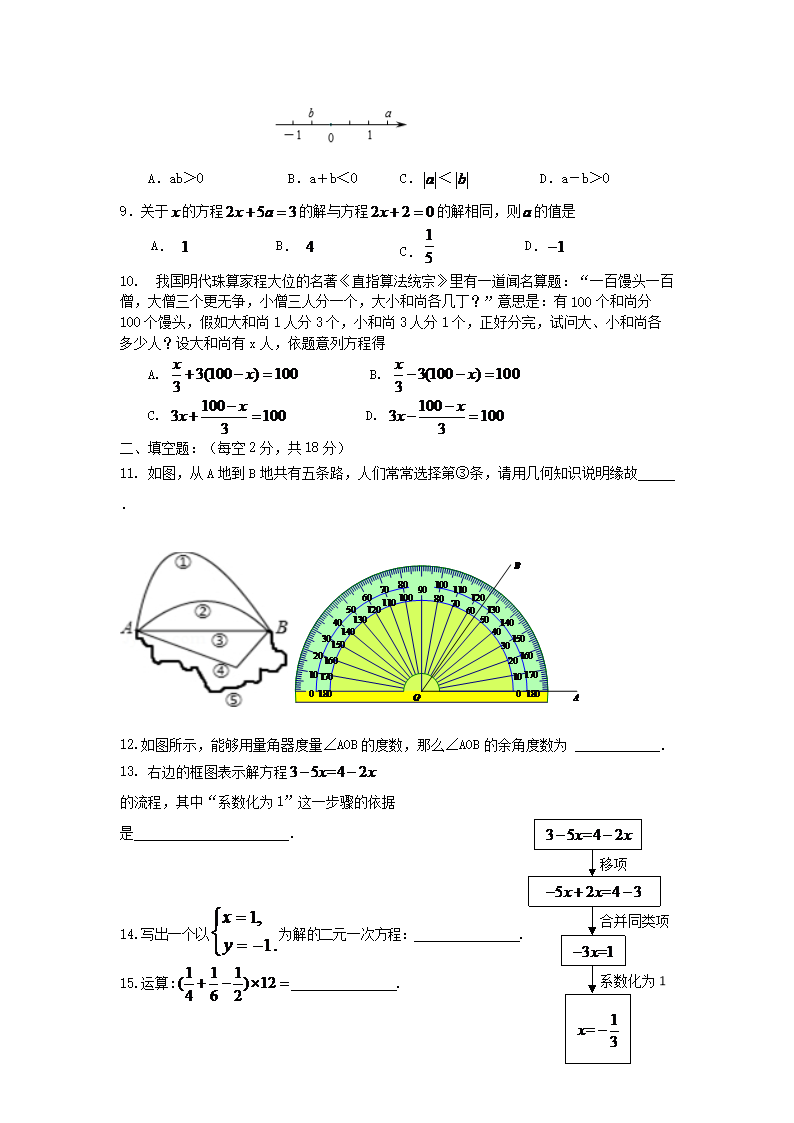 2020-2021学年北京市东城区七年级上册期末数学试卷及答案2.png