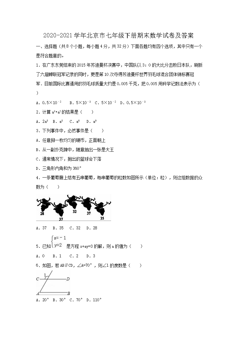 2020-2021学年北京市七年级下册期末数学试卷及答�?.png