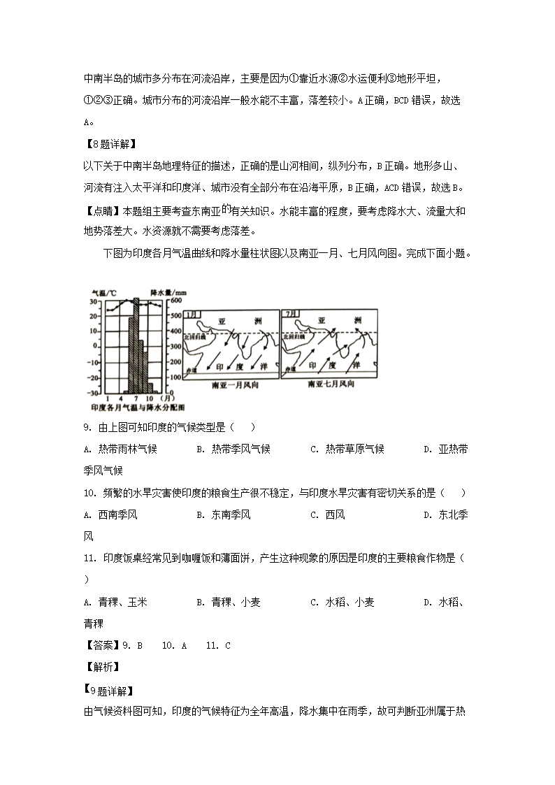 2023-2024开云kaiyun(中国)年四川成都新都区七年级下册地理期中考试卷及答案5.png