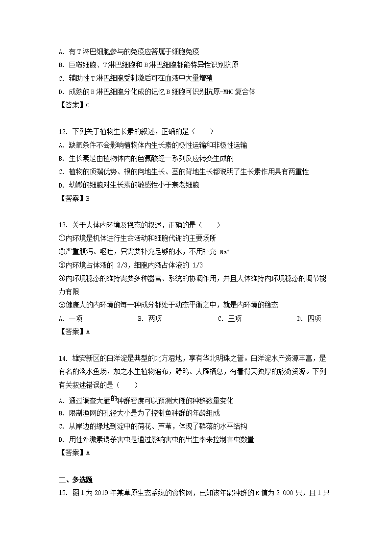 Removed_2021-2022學(xué)年江蘇省鹽城高二下學(xué)期生物4月月考試題及答案4.png